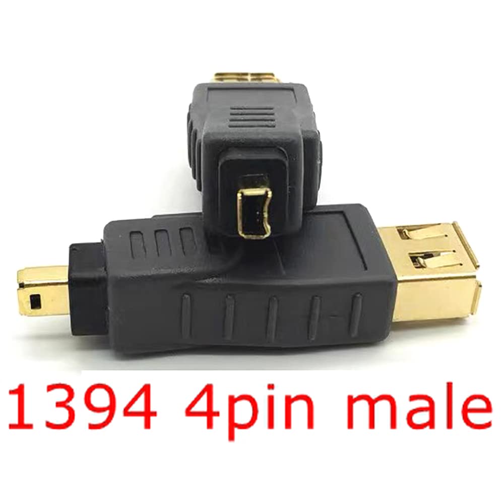 1 pz IEEE1394 6 PIN a 4 PIN Adattatore firewire IEEE-1394A Connettore maschio a 6 pin a 4 pin