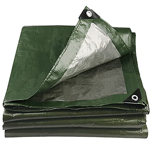 Onarway Tarpaulin Waterproof Heavy Duty 4m x 6m 105GSM Tarp Sheet Cover with Reinforced Grommets, Multipurpose For Outdoor Use