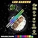 LIGHTSABER CHOPSTICKS LIGHT UP STAR WARS LED Glowing Light Saber Chop Sticks REUSABLE Sushi Lightup Sabers Removable Handle Dishwasher Safe 8 Color Modes 1 Pair