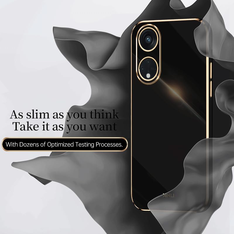 WOKEZ Telefonfodral för Oppo A98 5G – Lyxigt Silikon Skydd, Svart