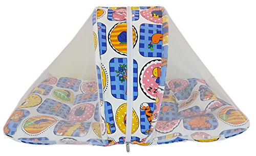 Image of Amardeep and Co Toddler Mattress with Mosquito and Insect Protection Net 70 * 40 cms (Animal Purple)