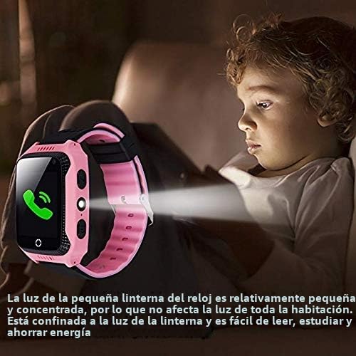 PTHTECHUS Reloj Inteligente Teléfono para niños, GPS Rastreador Podómetro cámara SOS Pantalla táctil HD Conversación Bidireccional Reloj Inteligente para niños, Regalo para niños, Pink