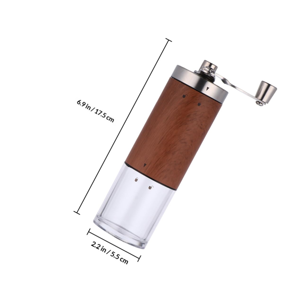 1pieza Moledor Manual De Café Acero Inoxidable Práctico y Para Especias Nueces y Color Madera Portátil y Conveniente Para