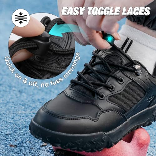 Image of UOVO Boys School Shoes Uniform Black Dress Shoes for Kids
