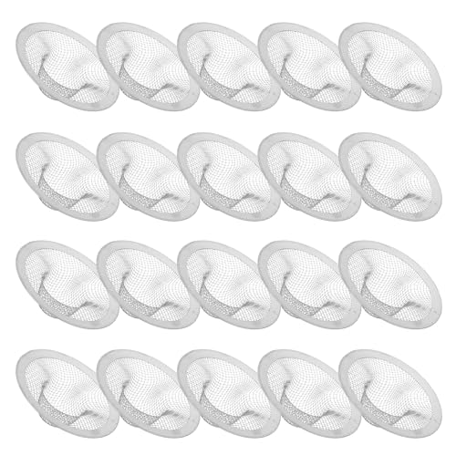 Mipcase Colador de Desagüe para Fregadero de Cocina y Baño Filtro de Malla de Acero Inoxidable 7 CM Recogedor de Pelos Borde Metálico Pack de 20 Unidades para Evitar Obstrucciones