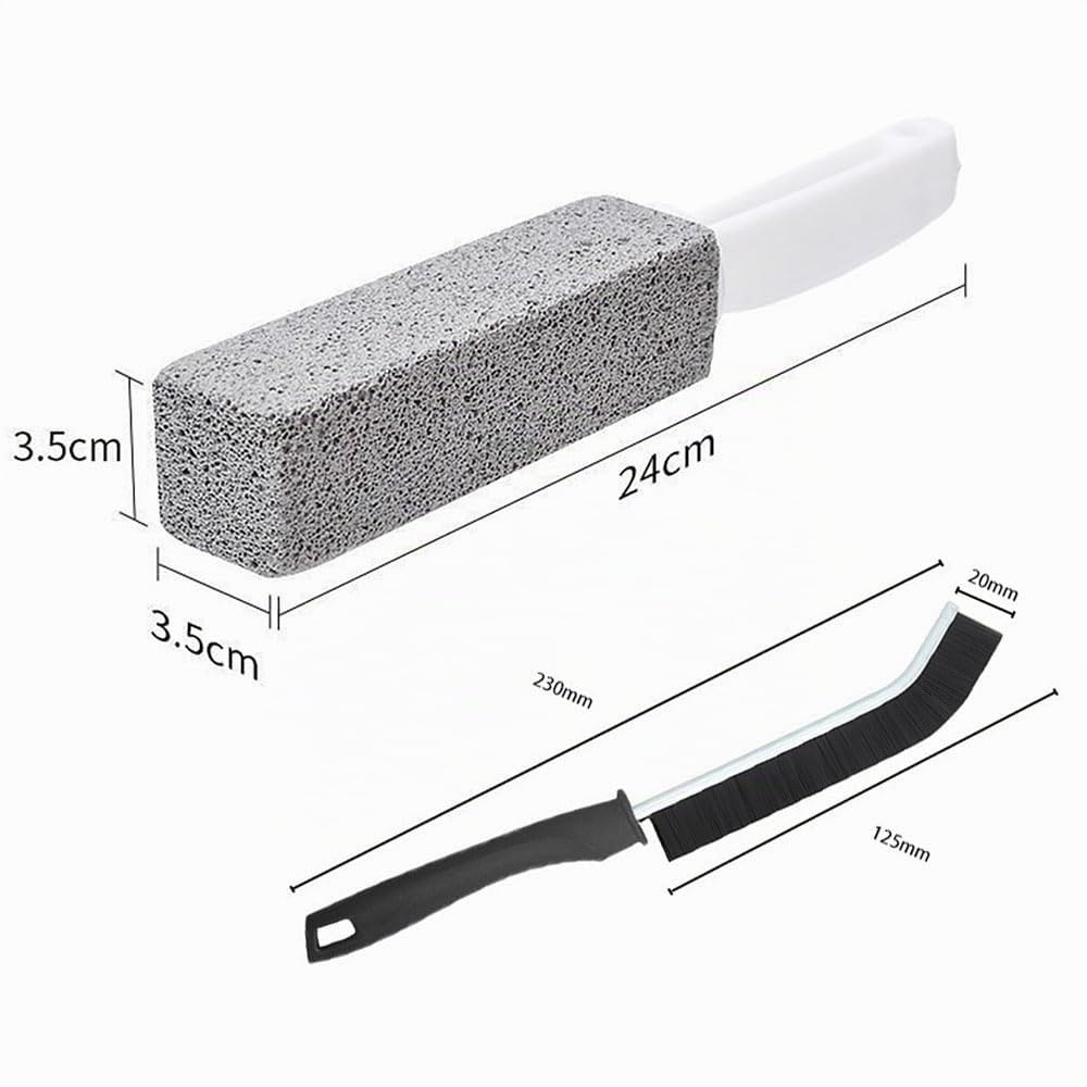 Pietra Pomice per WC, Cleaning Block, Disincrostante Pulente Vetro Espanso, Prodotti Pulizia Casa Bagno, Pulisci Water con Manico e Spazzola per Pulizia Fessure