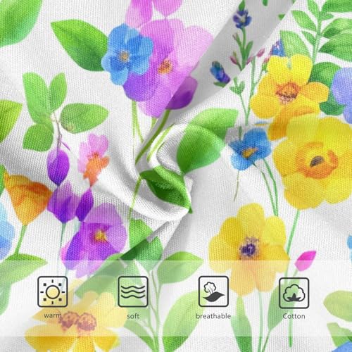 Girls Underwear Toddlers 2t Cotton Cute Panties Girl Fancy Briefs Underpants Wildflowers Green Leaves Floral3