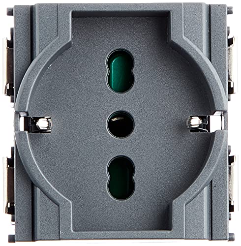 VIMAR 0R16211 Idea Presa Da Incasso, Con Protezione Bambini Sicuri Sicury 2P+T 16 A 250 V &, 16743.16 Idea Placca Classica 3 Moduli In Tecnopolimero, Nero - Image 5