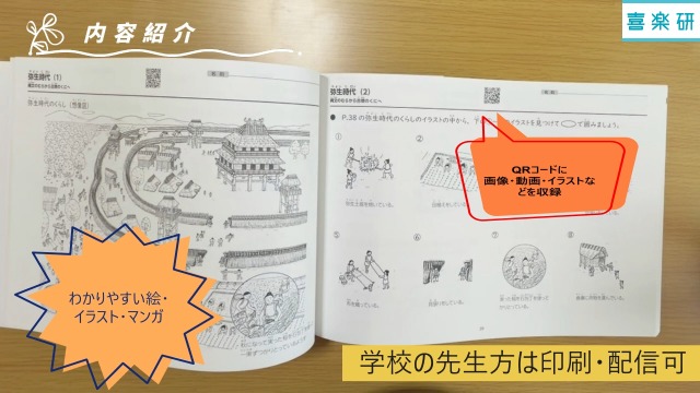 どの子もわかる社会科プリント5年1 QRコードつき: 児童のタブレットに