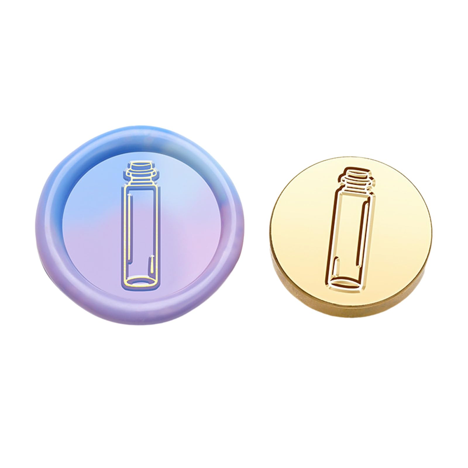 YWLUUOO Bottle Textured Wax Stamp Head, Bottle Theme Wax Seal Stamp Head Replacement for Invitations Letter Envelope Gift Wrap Unique