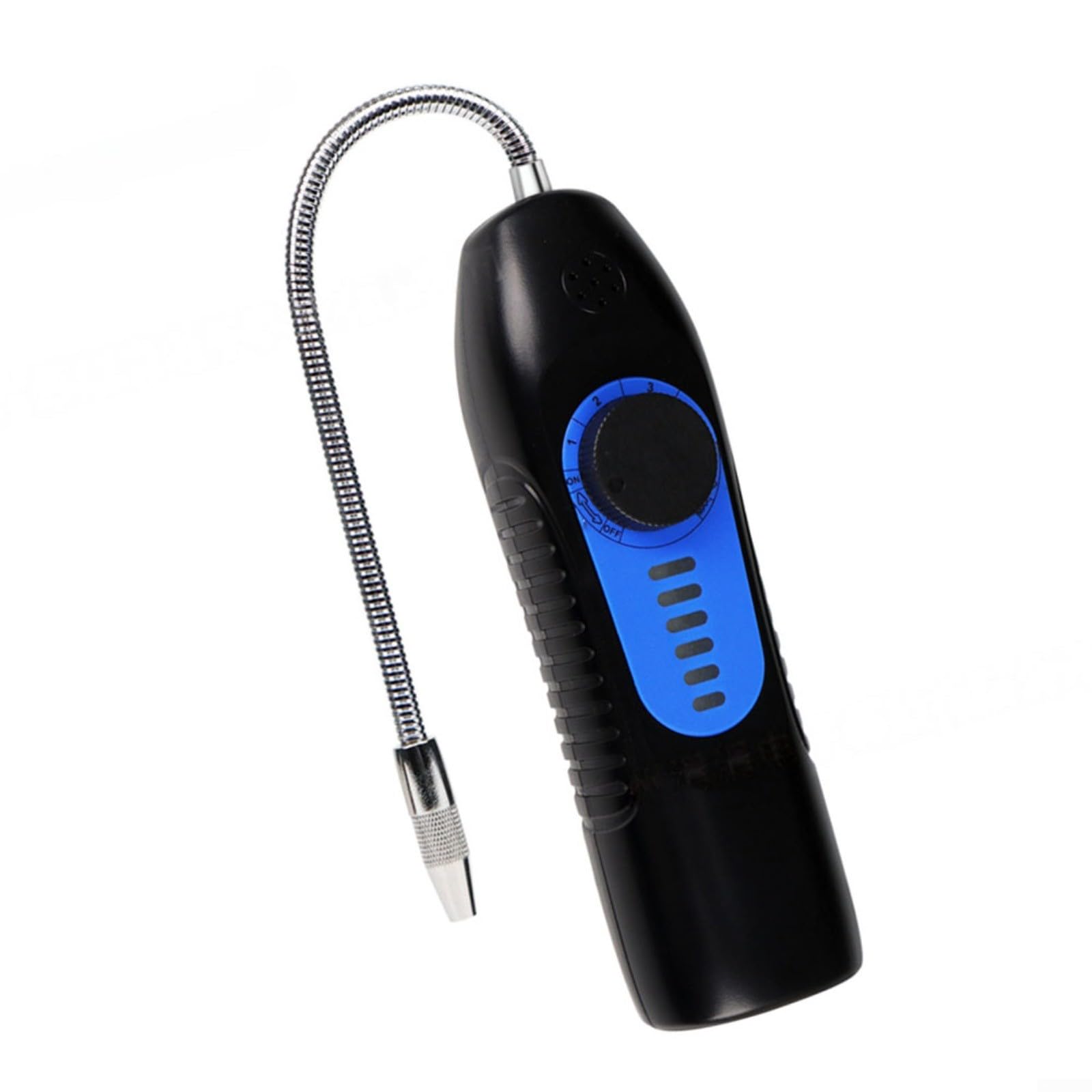 Detector de fugas halógeno para aire acondicionado de coche, detector de fugas de refrigerante con precisión de 3 g/año, sonda flexible y alarma acústica, color negro