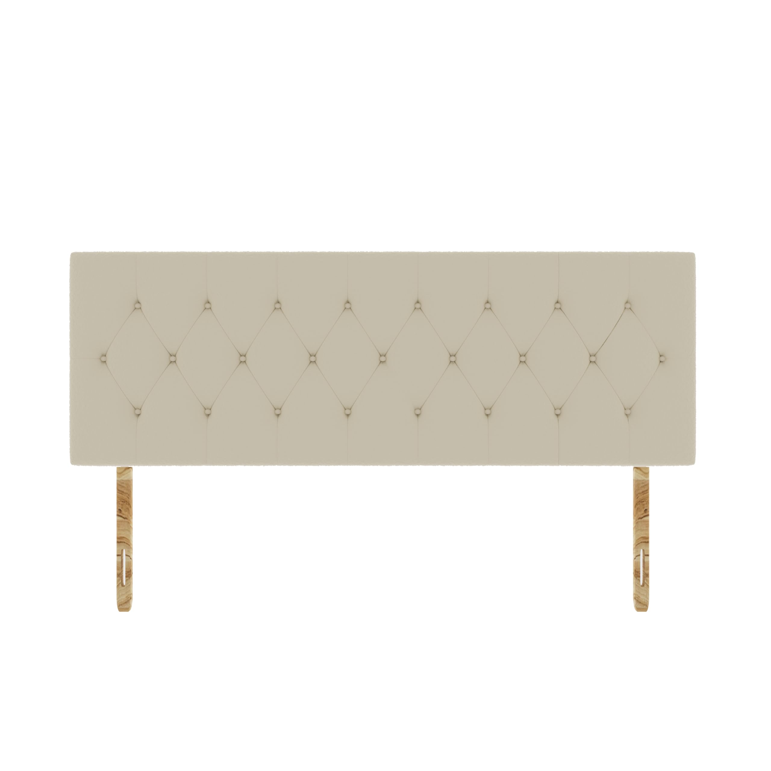 SANA SLEEP Beirut Naple Suede HeadBoard - Luxury 20" Upholstered Design for Divan Beds - Multiple Fabric Options for Bedroom and Hotel Furniture- 3FT Single - Cream — image 1