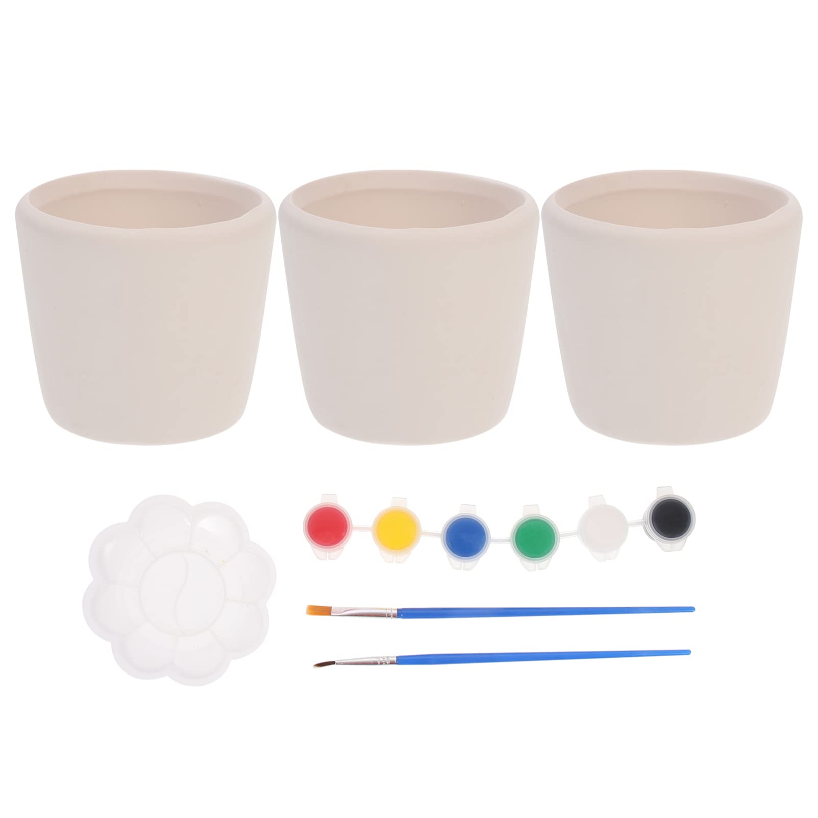 12 Piece DIY Ceramic Vase Set, Paint Your Own Flower Pots