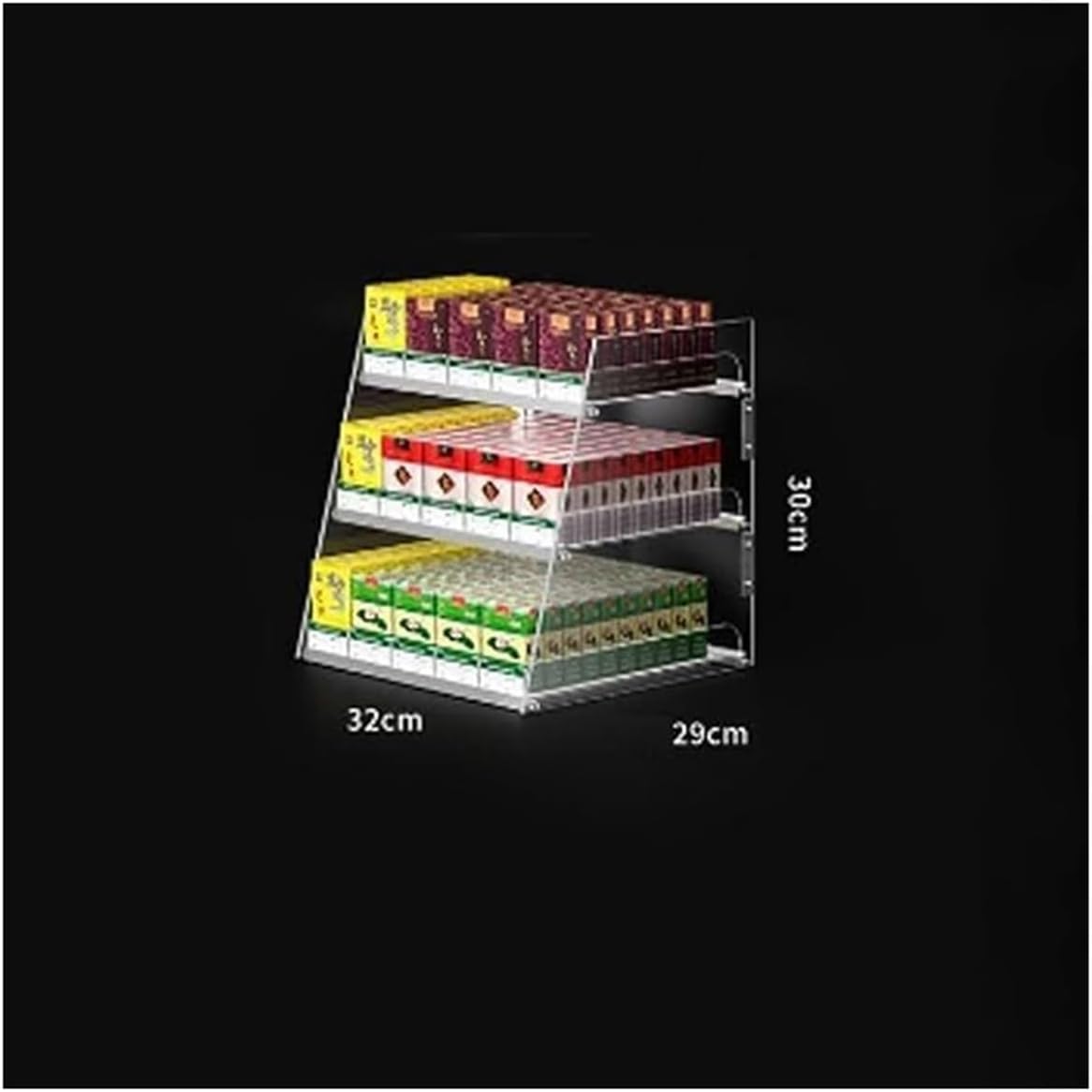 Cigarette Display Holder & Organizer, Automatic Pushers Matchbook Case for Retail & Home Use - Efficient Can Organizer (56cm x 26.5cm x 6cm)
