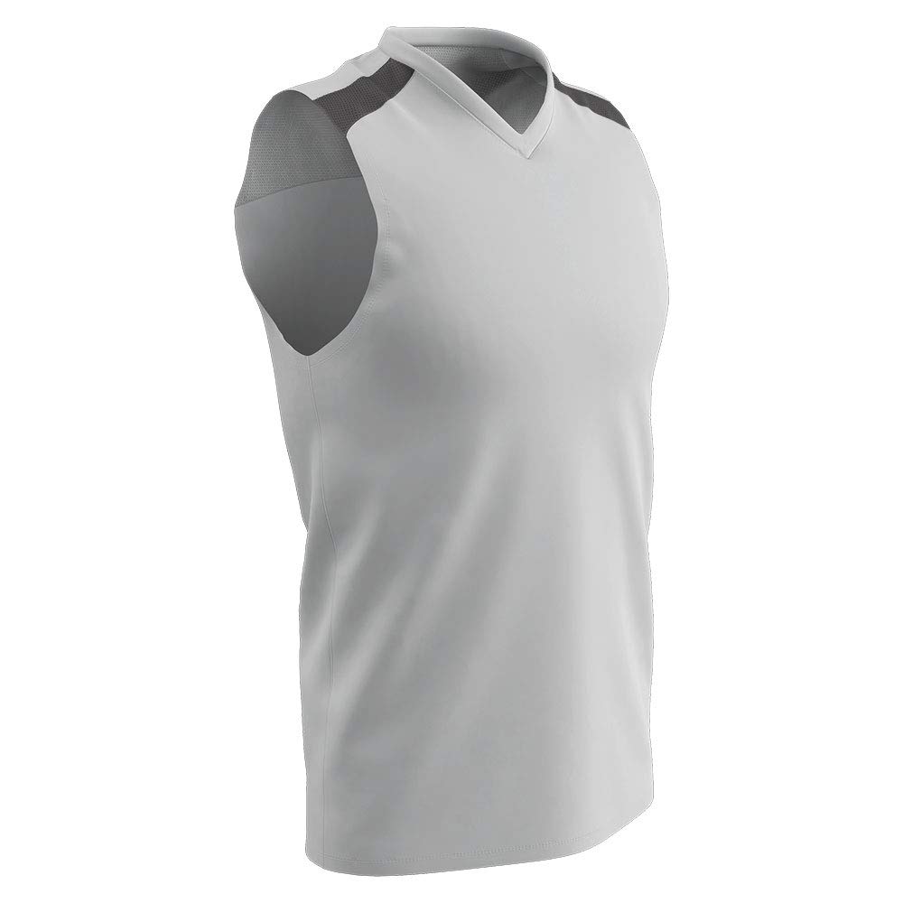 Champro BBJ61AWCHXL Free Toss-Maglia da Basket in Poliestere, Bianco, Antracite, XL Uomo