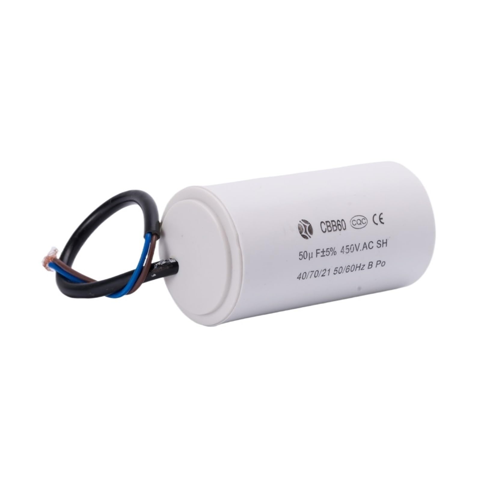 Condensador de funcionamiento de dos cables CBB60 450VAC 50uF, condensador de arranque de motor for máquina eléctrica
