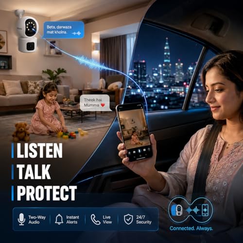 Image of UNICRON CCTV Camera for Home Outdoor & Indoor, Dual Lens WiFi Full HD