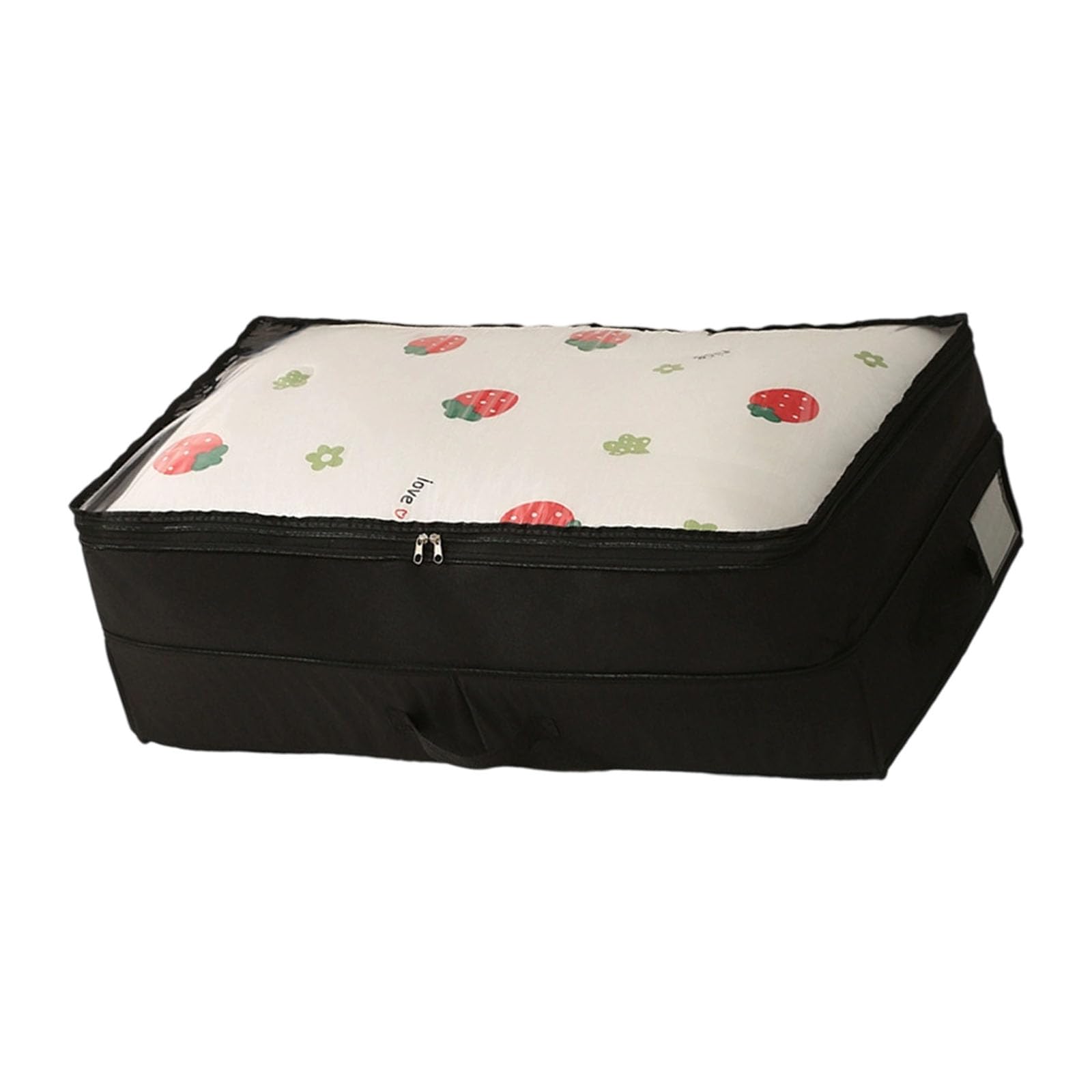 Nucelit Portable Foldable Storage Box with Removable Cover for Seasonal Clothing Bedding Space Saving Garments Organiser Foldable Storage Box