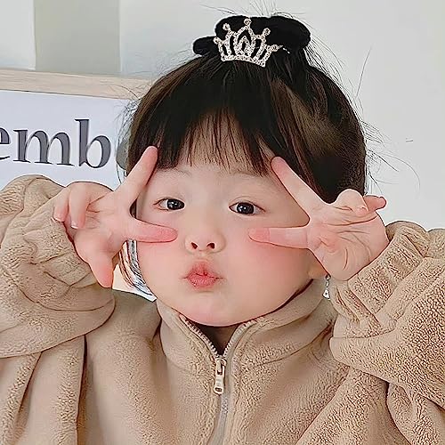 Honbay CROWN-COMB-4 4Pcs Mini Crystal Rhinestone Crown Hair Comb Princess Tiara Comb thumb #4