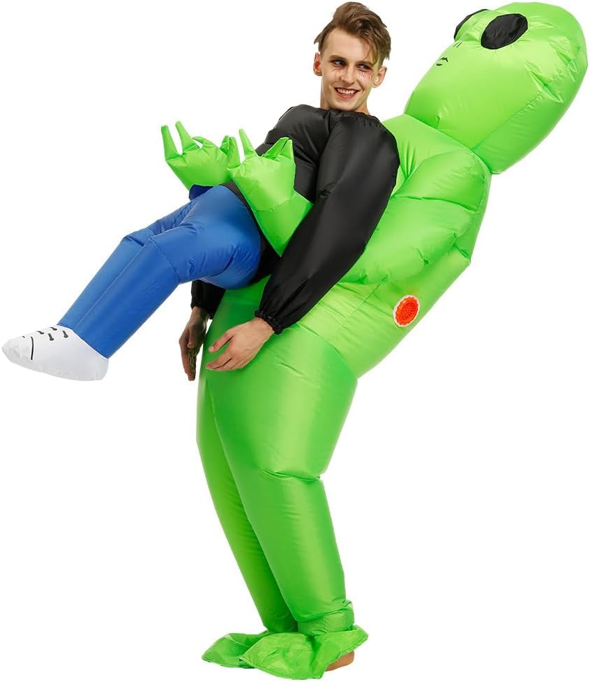 Inflatable Alien Costumes Halloween Cosplay Costume for Adult Kids Christmas Purim Cos Disfraz Carnival Anime Mascot Suit (Adult Size)