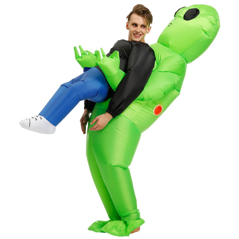 Inflatable Alien Costumes Halloween Cosplay Costume for Adult Kids Christmas Purim Cos Disfraz Carnival Anime Mascot Suit (Adult Size)