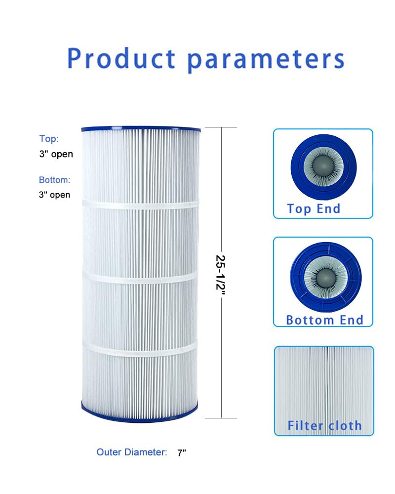 Zkaybb Pool Filter Compatible with Hayward C4030,C4020,C4025,Unicel C-7488,PA106-PAK4,FC-1226,CX880XRE,Ultral-A1,FC-6430,106Sq. ft,4Packs
