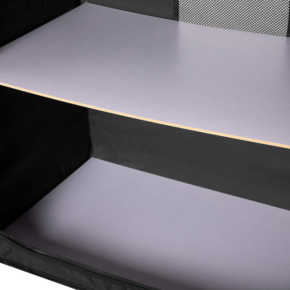 BAKAJI Mueble de Cocina, Armario de Mesa, de Camping, de pícnic, Compacto, portátil, Plegable, con Marco de Aluminio con Cocina, Protector de Salpicaduras, Bolsa para el Transporte