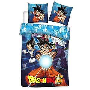 AYMAX S.P.R.L. Dragonball Super Kinder Bettwäsche Set Bettbezug 140 x 200 cm + Kissenbezug 63×63 cm