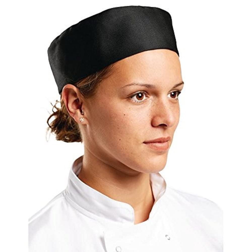 Whites Chefs Clothing Black Whites Chefs Apparel A206-Xl Chef Skull Cap,