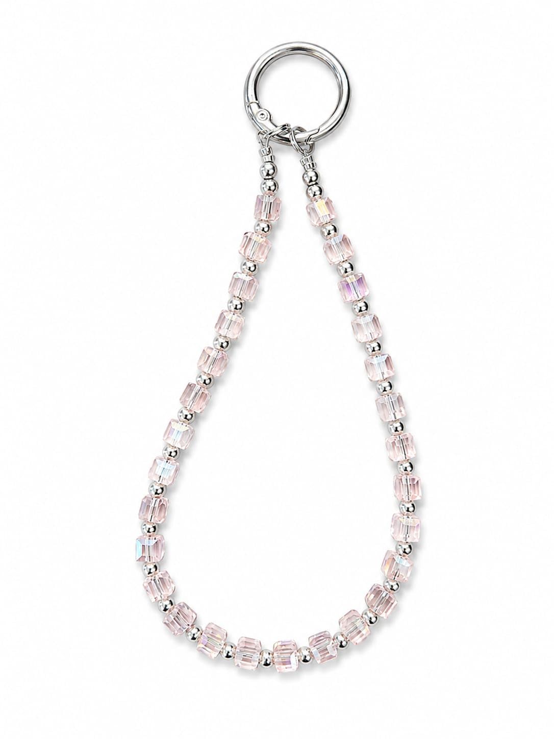 Handmade Pink Crystal Beaded Phone Charm Wrist Strap – Cute Pastel Mobile Charm, Kawaii Phone Accessory, Beaded Keychain Loop, Aesthetic Gift for Women-image-41