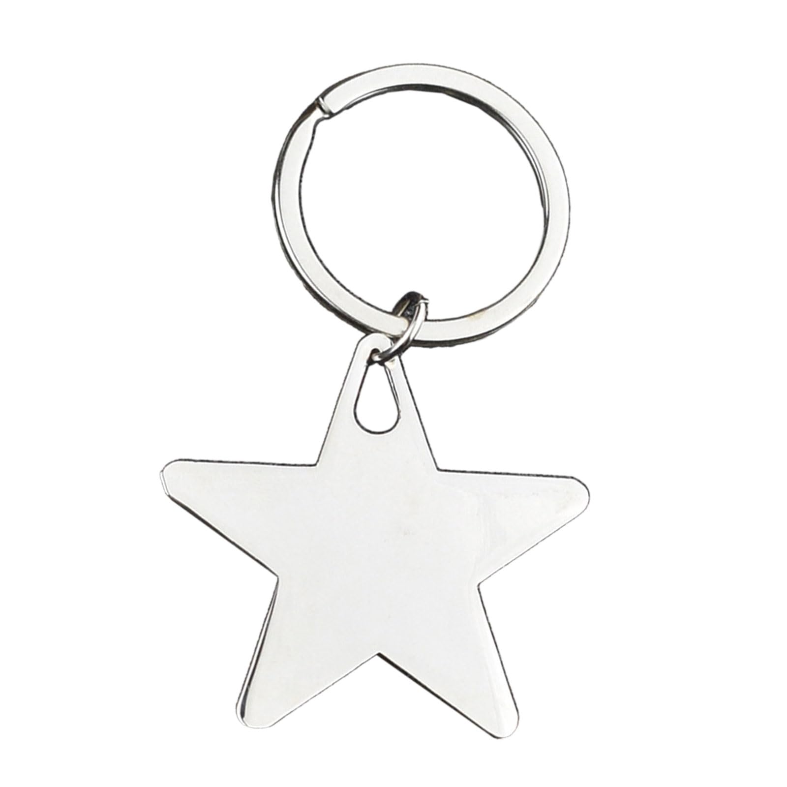 Tsophreniq Unisex Five Pointed Star Metallic Star Rings For Men Resistant Alloy Keychain Compact Everyday Carry Fashionable Jewelry Gift Unique Keychain Accessory