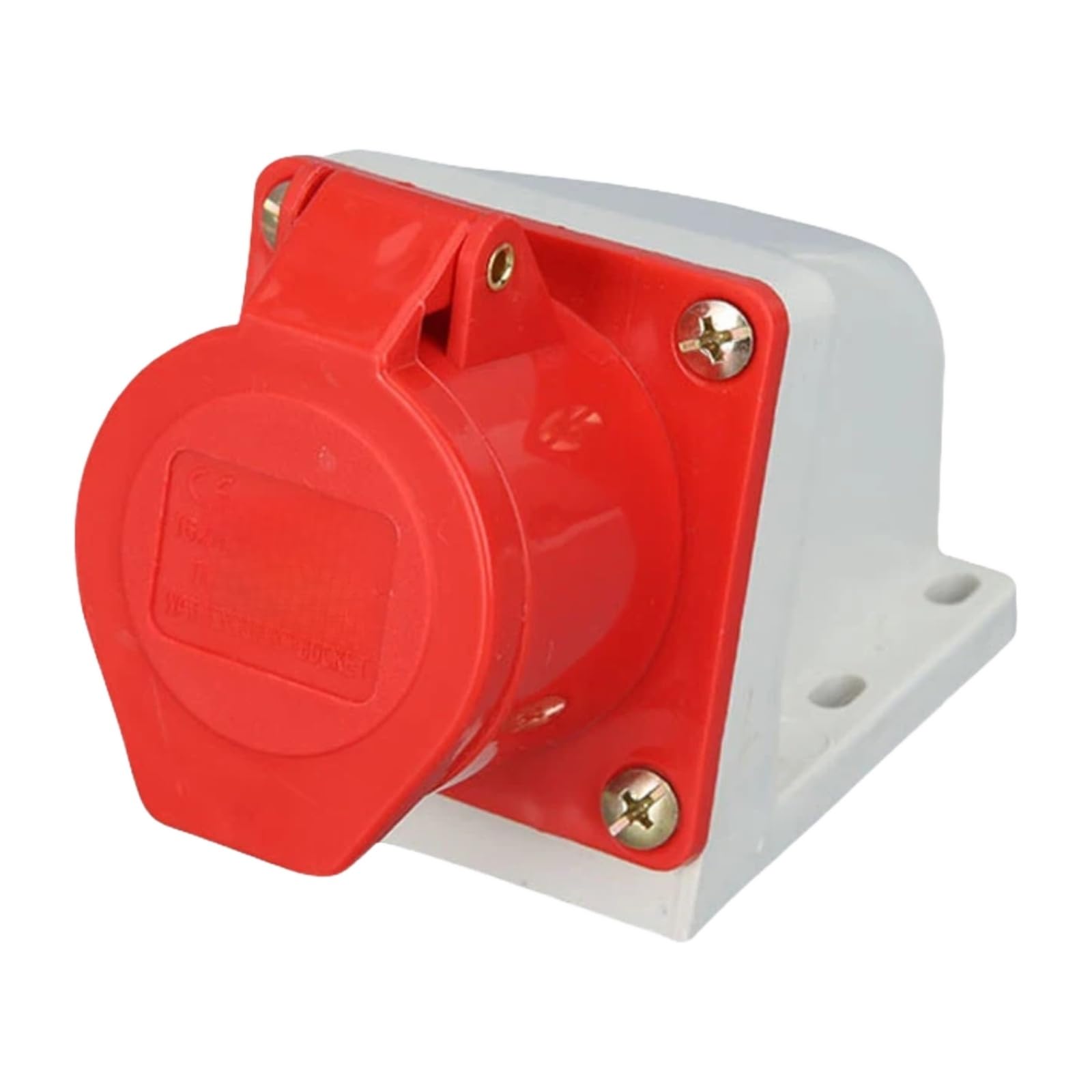 Enchufe de contacto cobre 32A, receptáculo industrial de 4 pines IP44 380V-415V