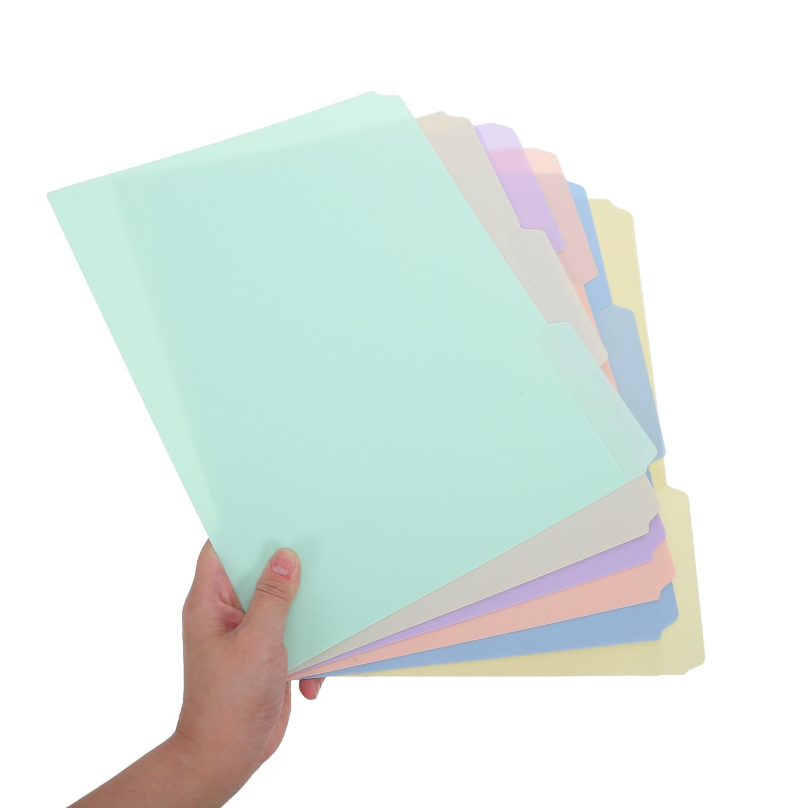 36 Piezas Organizador de Oficina con Carpeta Manila de Plástico, Clasificación de Documentos con Pestañas 1/3 para Escritorio y Estanterías