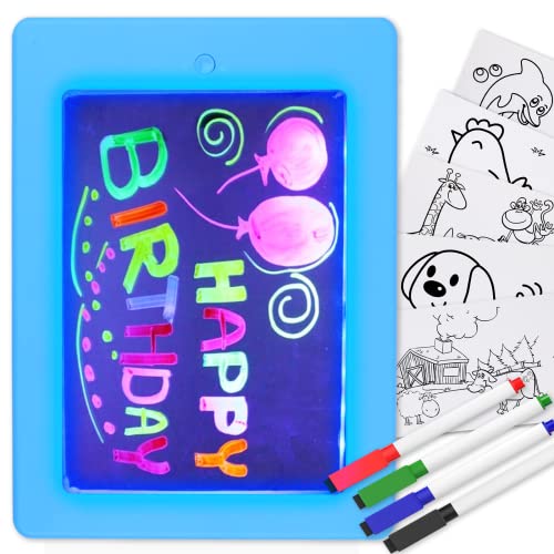 Upgraded Light Up Drawing And Tracing Board For Kids - Magic Glow Doodle Pad, Glow In The Dark Art Neon Drawing Tablet - Educational Toys And Gifts For Kids #TOP6