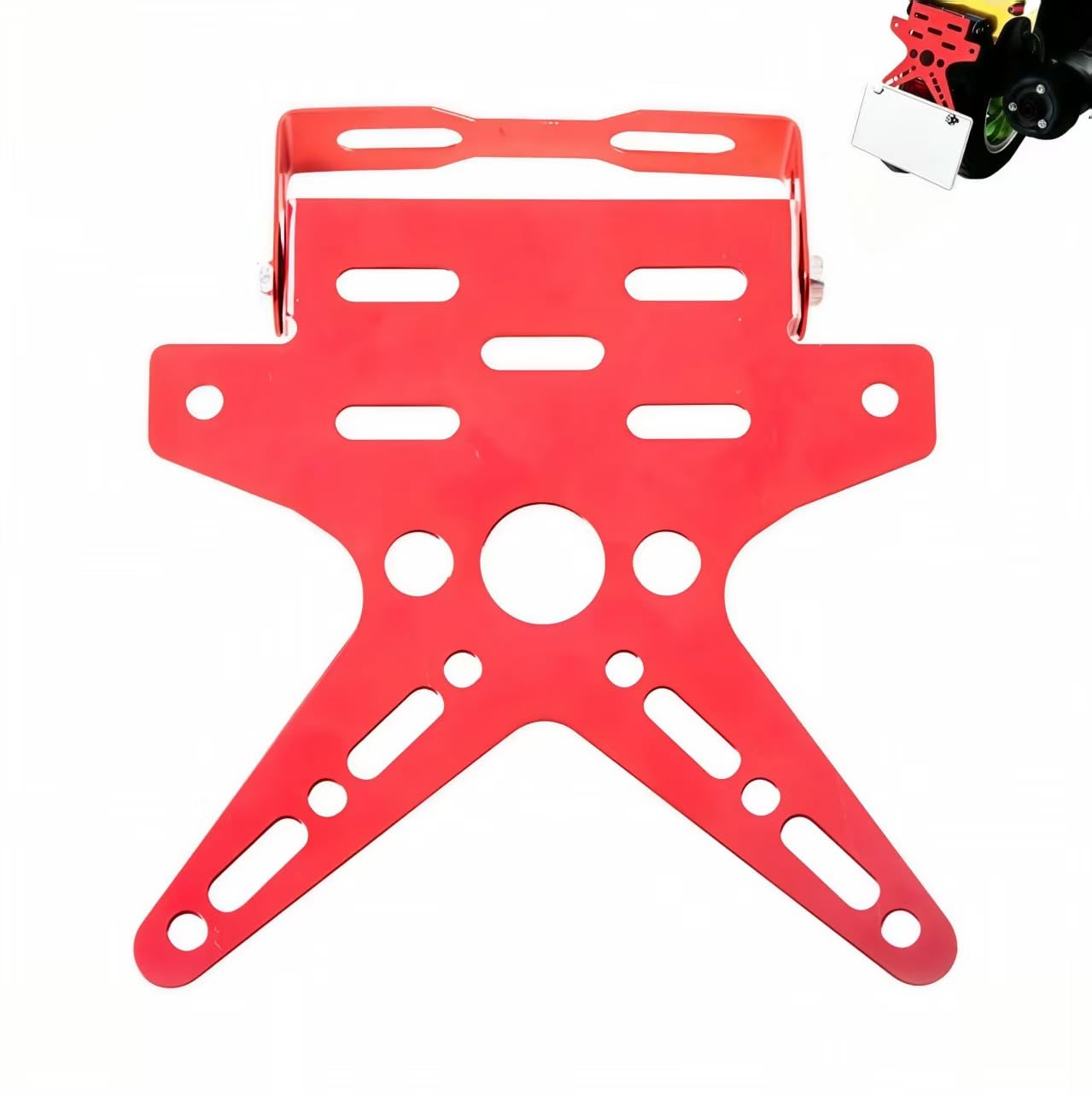 WENINETIES Motorcycle License Plate Holder for DUCATI SCRAMBLER800 Tail Tidy Bracket Eliminator Fender Registration Mount Adjustable Sturdy,Red