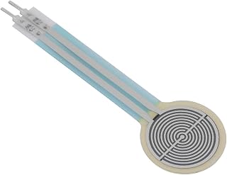 Walfront Thin Film Force Sensing Resistor Pressure Sensor 0-10kg, 0.5" Diameter FSR Transducer Long Tail