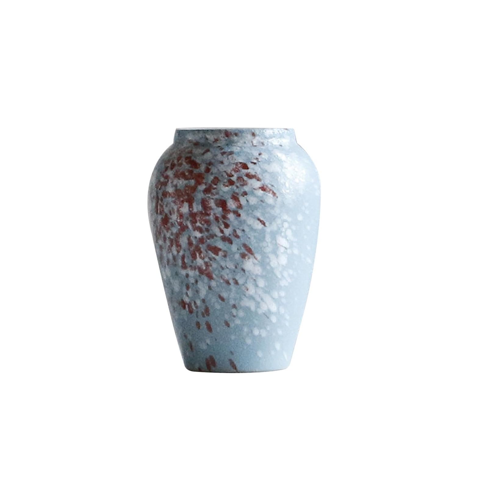 Decoración de cerámica grande azul florero seco exclusivo para salones sofisticados