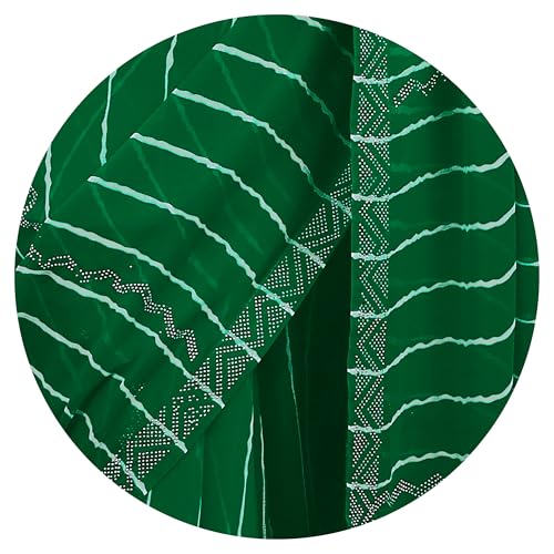 Image of MIRCHI FASHION Saree for Woman Georgette Solid with Satin Stripes | Stone Border Farewell and Ceremonial Sari with Blouse Piece