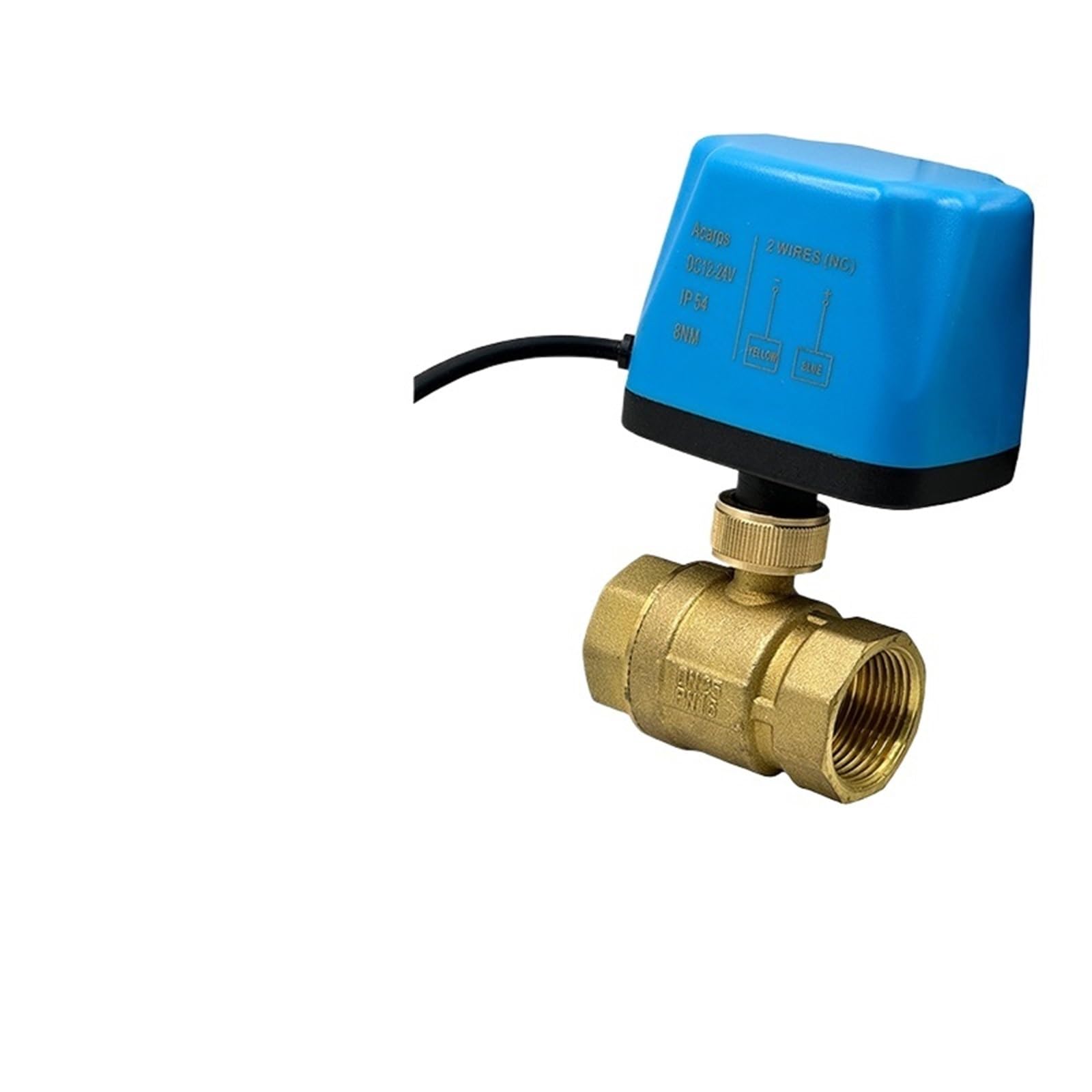 Vanne à bille motorisée DN50 laiton 12V robuste pour fluides industriels - 2