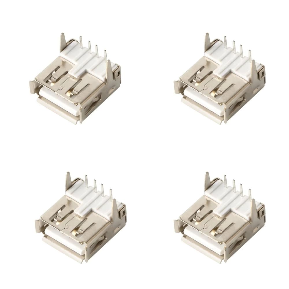 USB Type-A Female Connector PCB Mount | USB A Socket 4-Pin Through-Hole | DIY Electronics & Repair Use (Pack of 4)-image-46