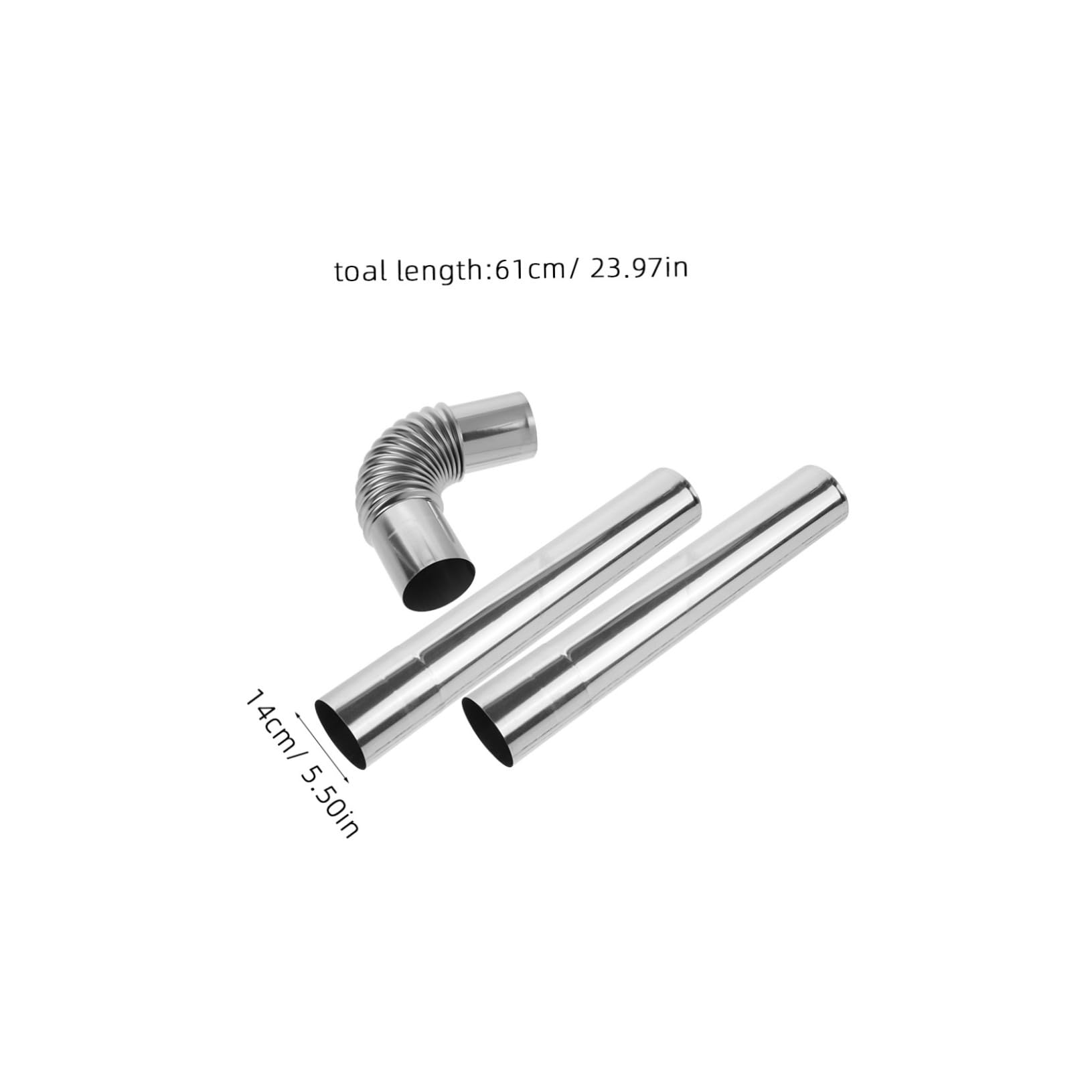 Tubo di Scarico in Acciaio Inox per Stufa Tubi per Riscaldamento Accessori per Stufa Tubo Flessibile Tubi di Sfiato per Casa