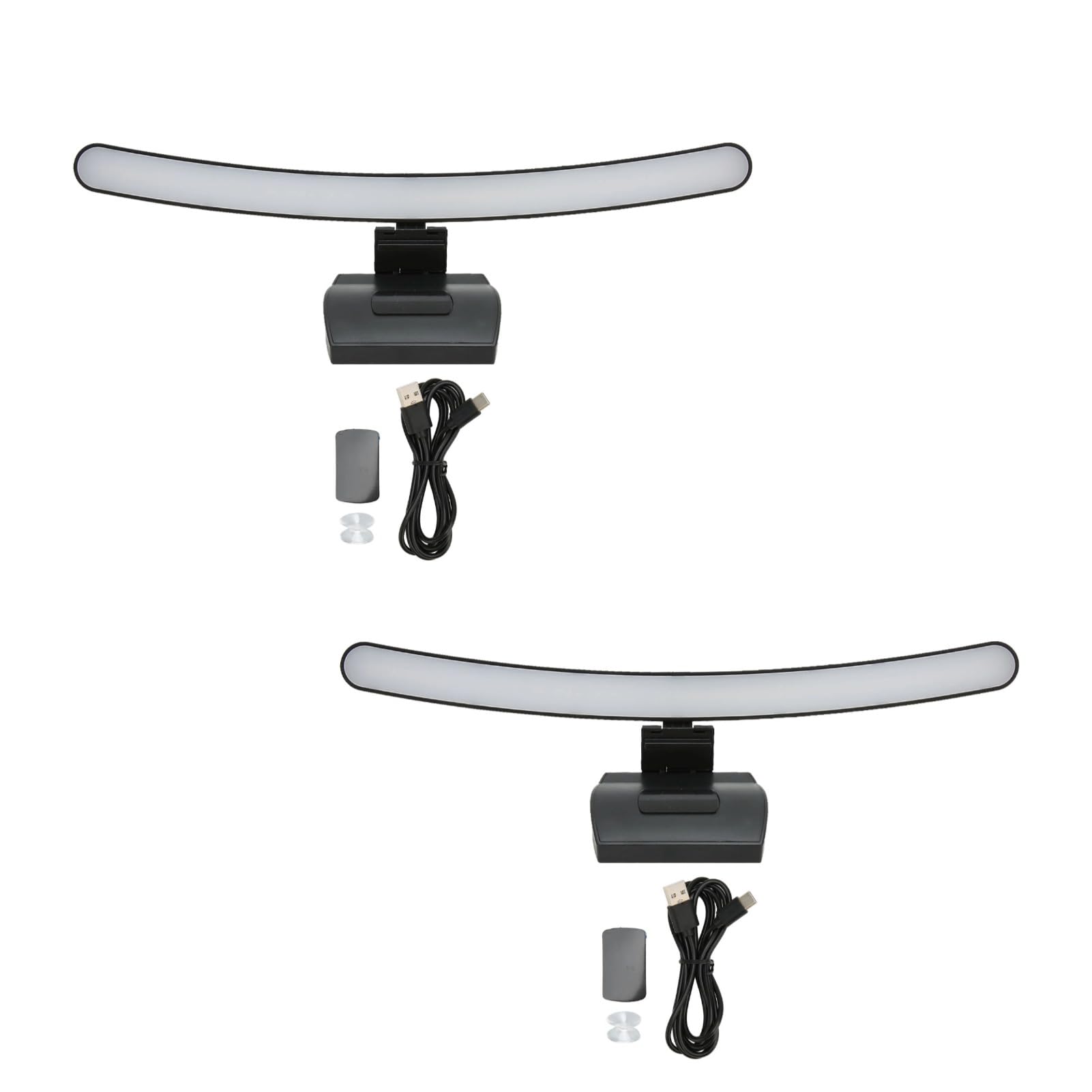 Cuifati Lampe de Moniteur D'ordinateur LED avec Gradation Tactile, Barre Lumineuse Asymétrique 5V 1A, 7 Couleurs RVB pour Écran Courbe