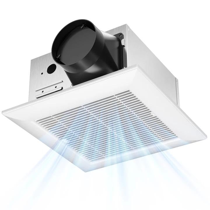 Amico Bathroom Exhaust Fan 160 CFM 1.5 Sones Low Noise Household Bath Ventilation Fans Ceiling Mounted No Attic Access Needed Ceiling Opening 10.7x10.7 - ETL & FCC Certified