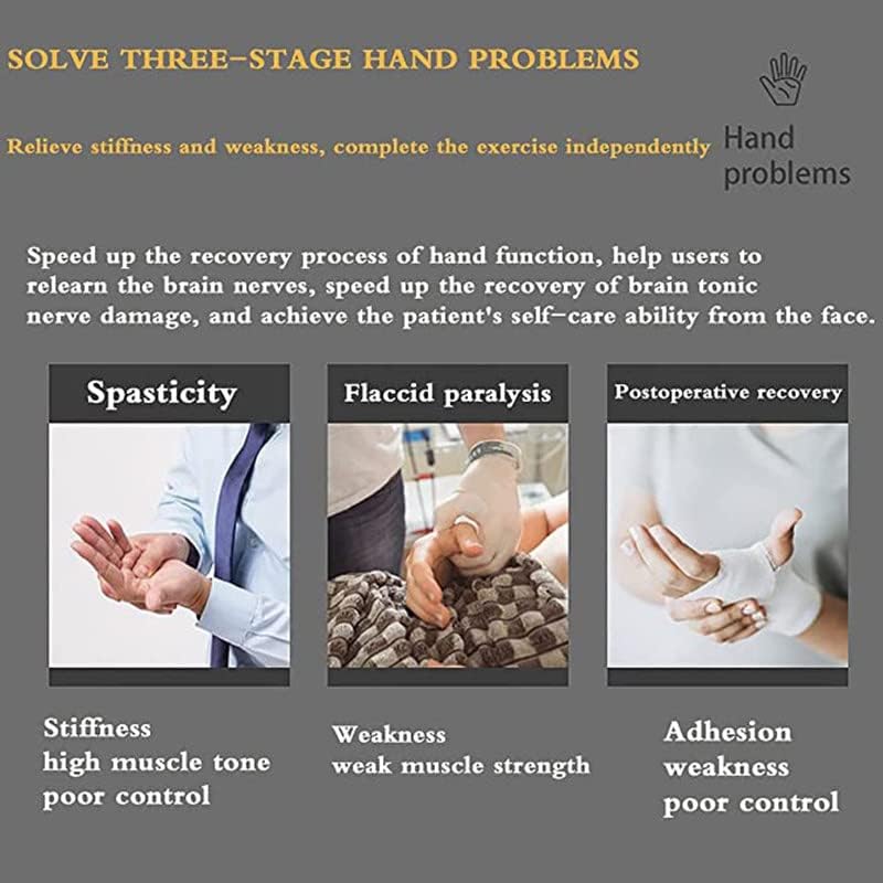 Miniatura 3 de Dispositivo eléctrico de entrenamiento de mano con dedo, guantes de robot de rehabilitación, para entrenamiento de corrección de flexión de dedos,