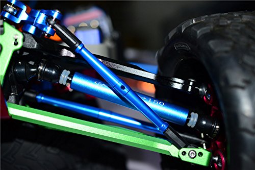 GPM for Traxxas Revo / Summit / E-Revo Upgrade Parts Steel+Aluminum Front/Rear Universal Swing Shaft with Washers & Wheel Hubs - 1Pr Set Gray Silver