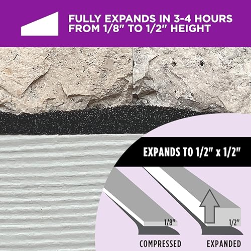 Image of M-D Building Products 03110 1 /2 in. Black Expandable Foam Platinum Weatherseal for Uneven Gaps