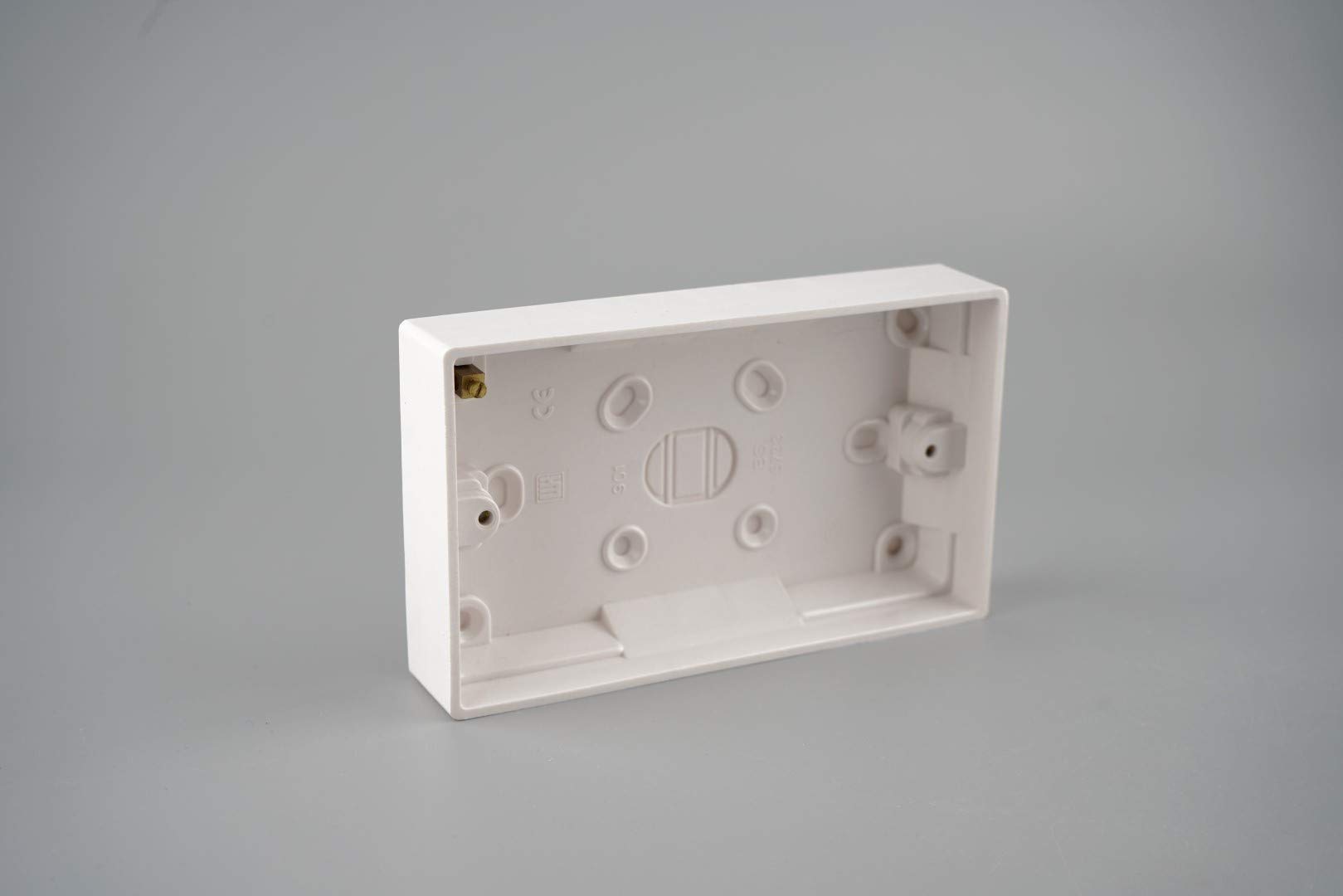 Wk Electrical - Twin Gang Pattress Box (Inside 25Mm, Outside 28Mm) With Earth