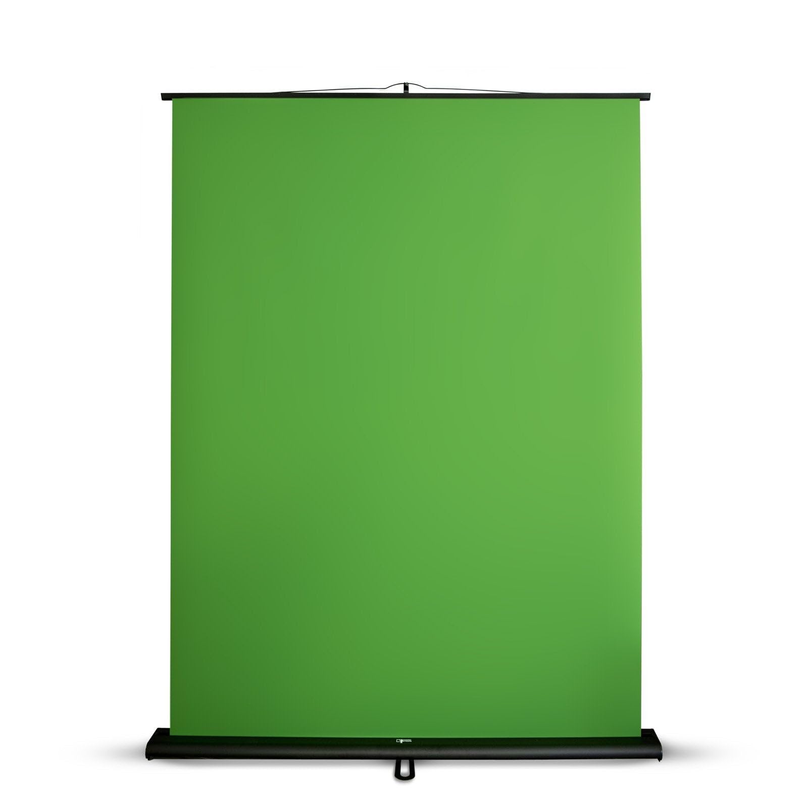Floordirekt Greenscreen Rollup Ausfahrbarer Fotohintergrund mit Ständer | Chroma Key Panel Leinwand für Content Streaming Fotografie, Video, TV, Gaming | Studio Hintergrundentfernung | 150x200cm