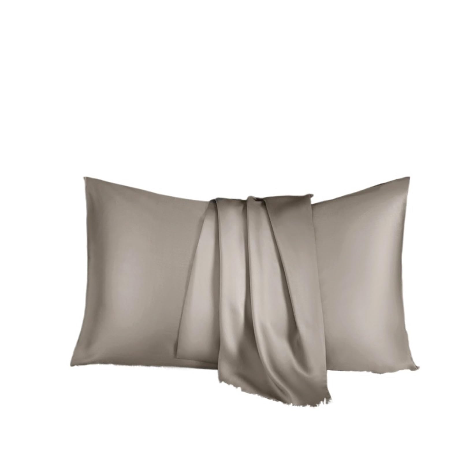 Silk Pillowcase Pure Mulberry Silk Pillowcase Silk Pillow Cover 40 * 60cm 50 * 70cm Qeen King Size Pillowcase(Khaki,50x90cm 1pc)