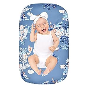 Little Jump Baby Lounger Cover for Newborn, Cotton Lounger Pillow Case for Babies, Snug Fitted Removable Slipcover…